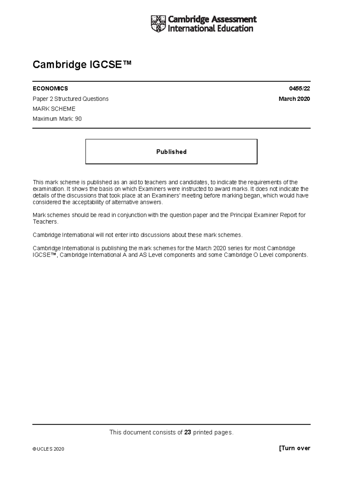 0455 m20 ms 22 - practice - This document consists of 23 printed pages ...