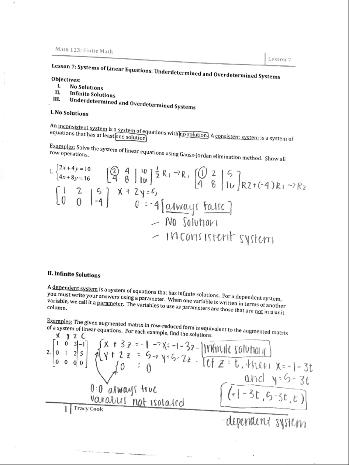 Math 123 lesson 7 - Professor Jack Strum The main objective of this ...