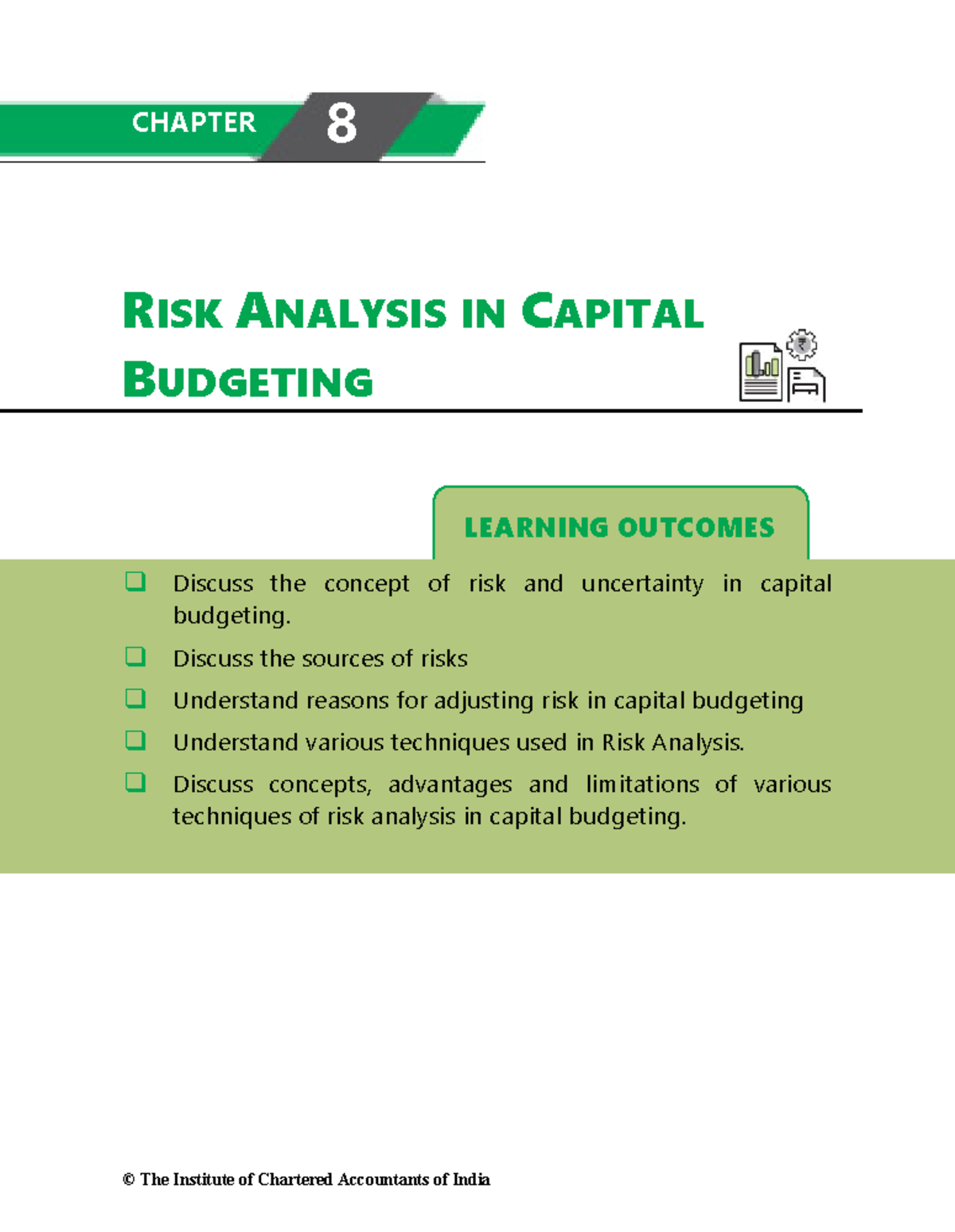 Risk Analysis In Capital Budgeting - LEARNING OUTCOMES RISK ANALYSIS IN ...