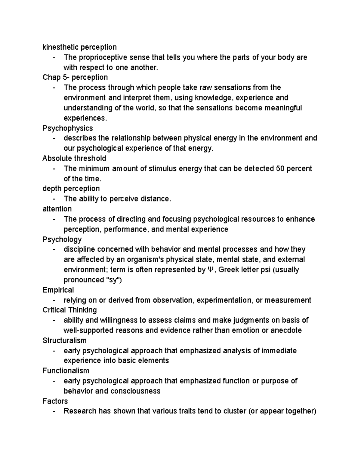 Aaaaa psychology 552 - kinesthetic perception - The proprioceptive ...