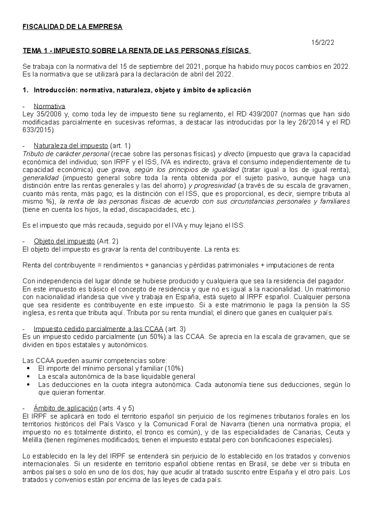 Tema 1 - Impuesto sobre la Renta de las Personas Físicas - FISCALIDAD ...