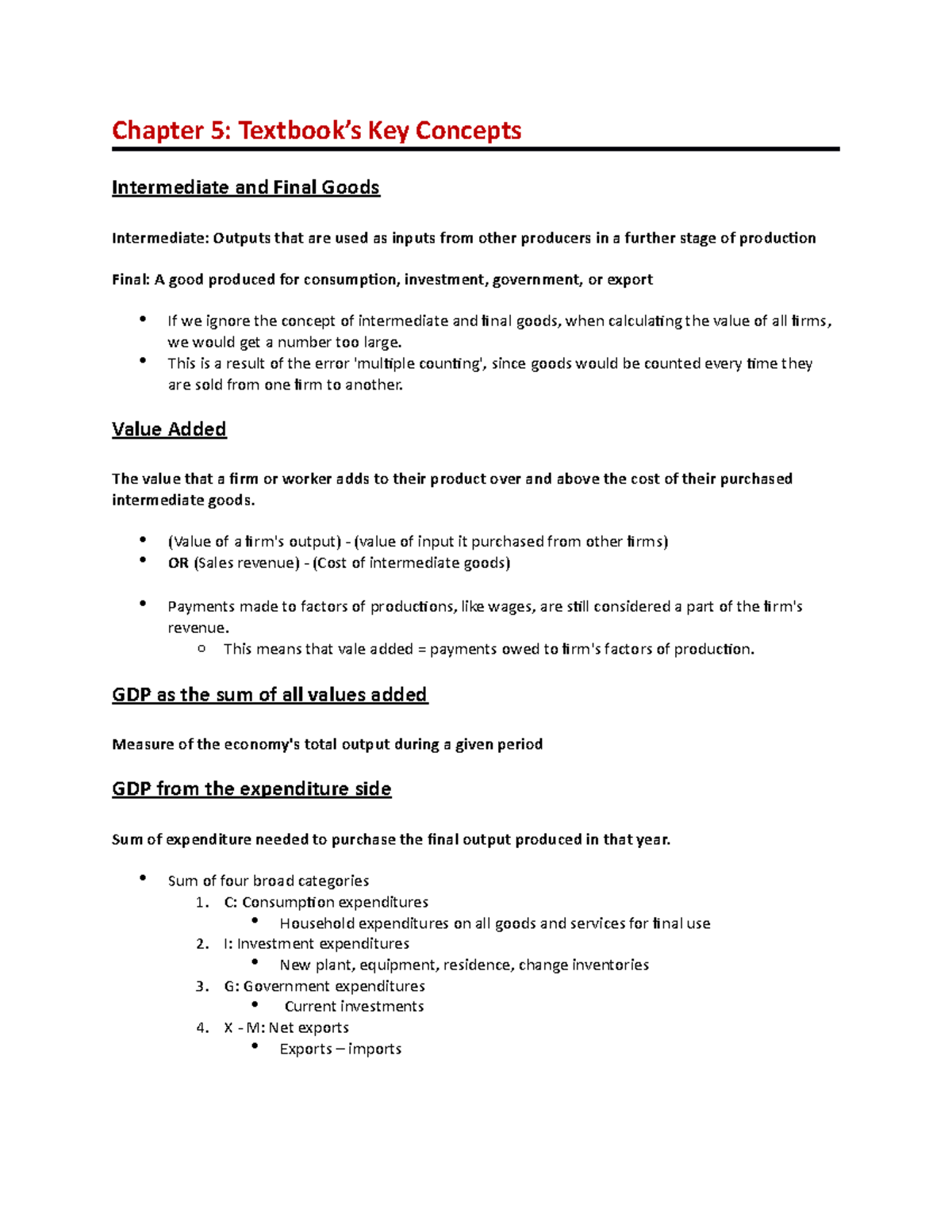 Chapter 5 - Textbook's Key Concepts - Chapter 5: Textbook’s Key ...