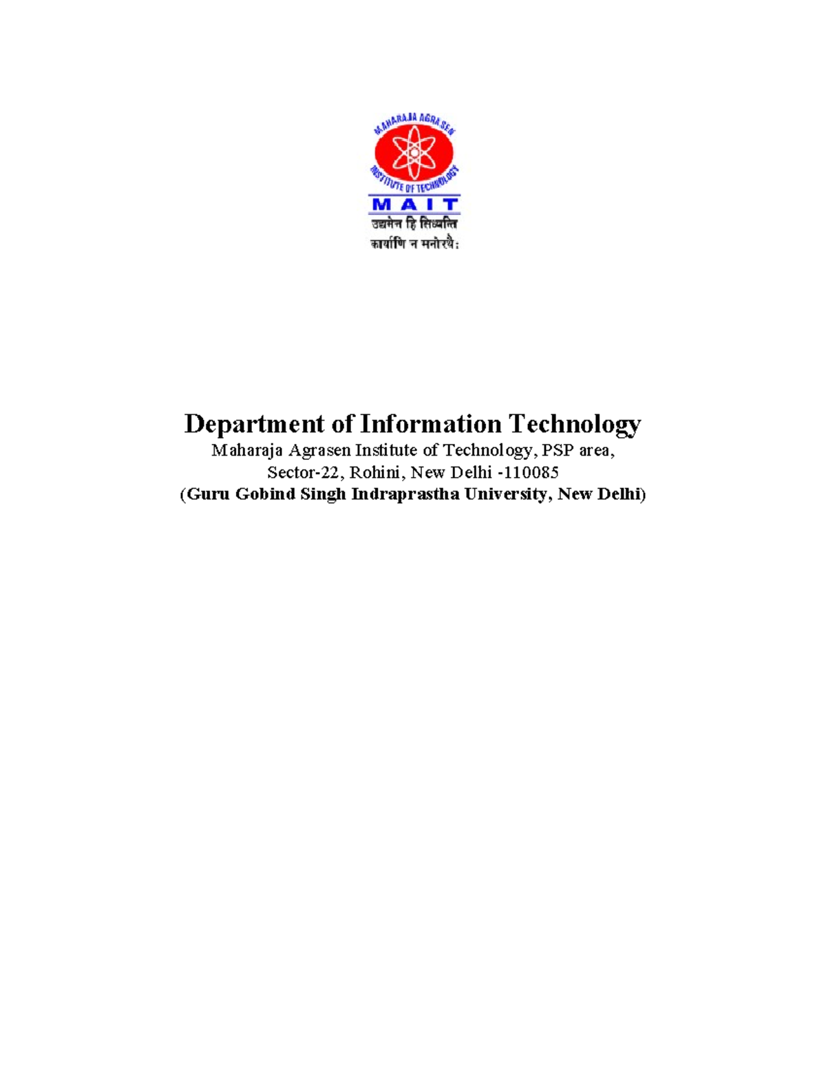 Software engineering front page kindly format it if required ...