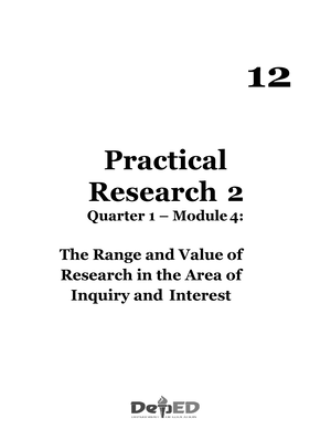 2 Q1 Prac. Research - Practical Research 2 Quarter 1 – Module 2: Steps ...