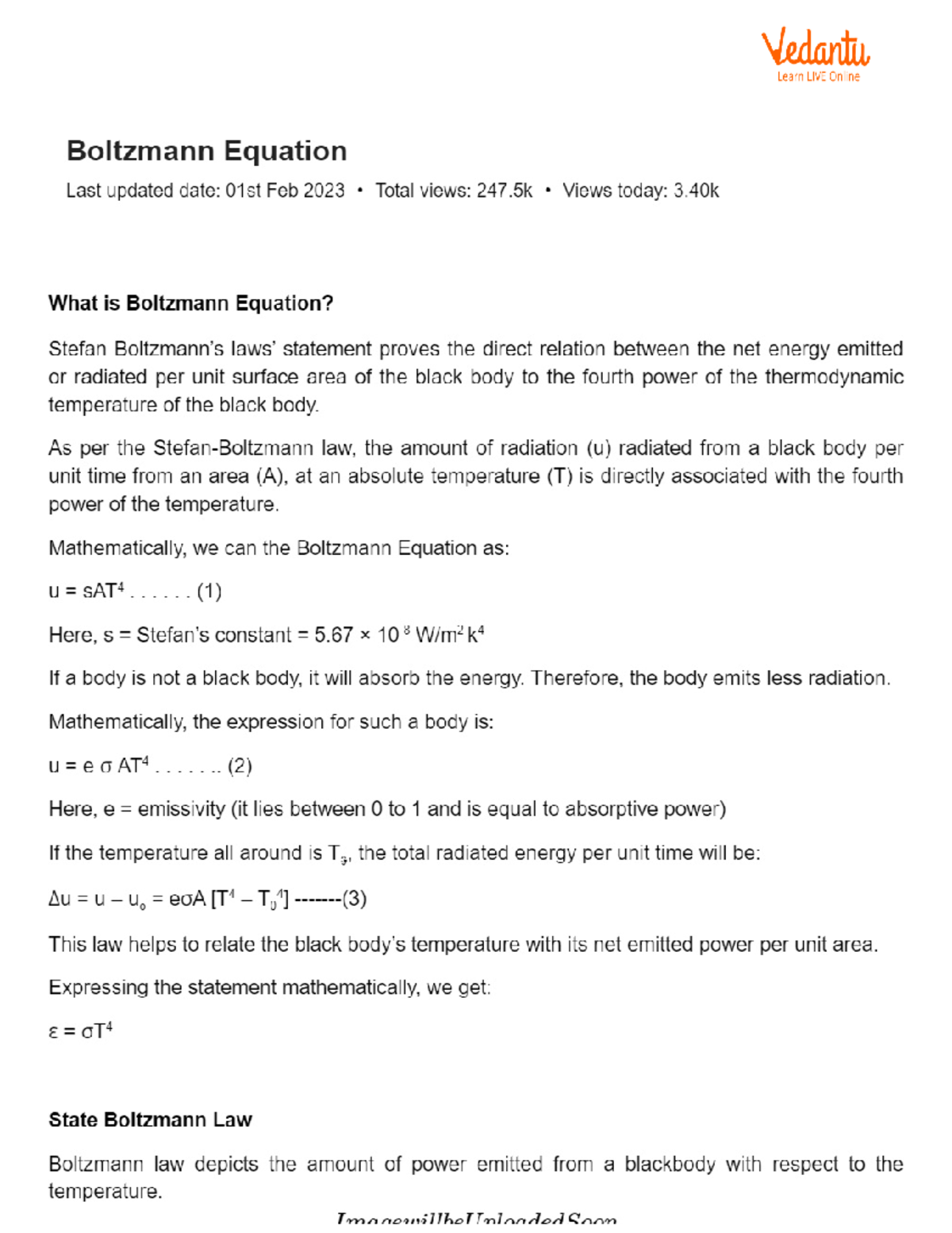 Boltzmann Equation - B.tech CSE - Studocu