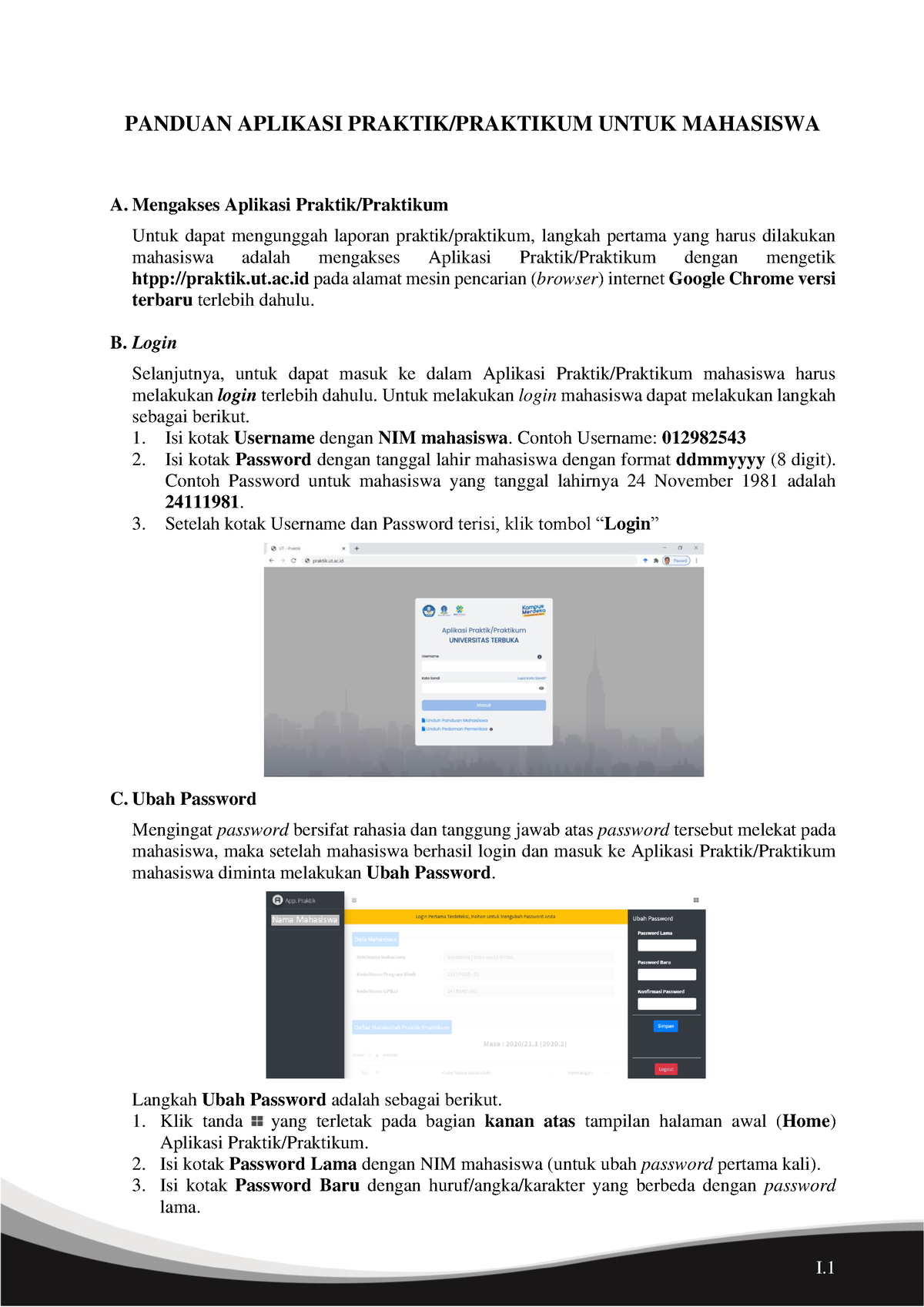 Panduan Mahasiswa - Data - PANDUAN APLIKASI PRAKTIK/PRAKTIKUM UNTUK ...