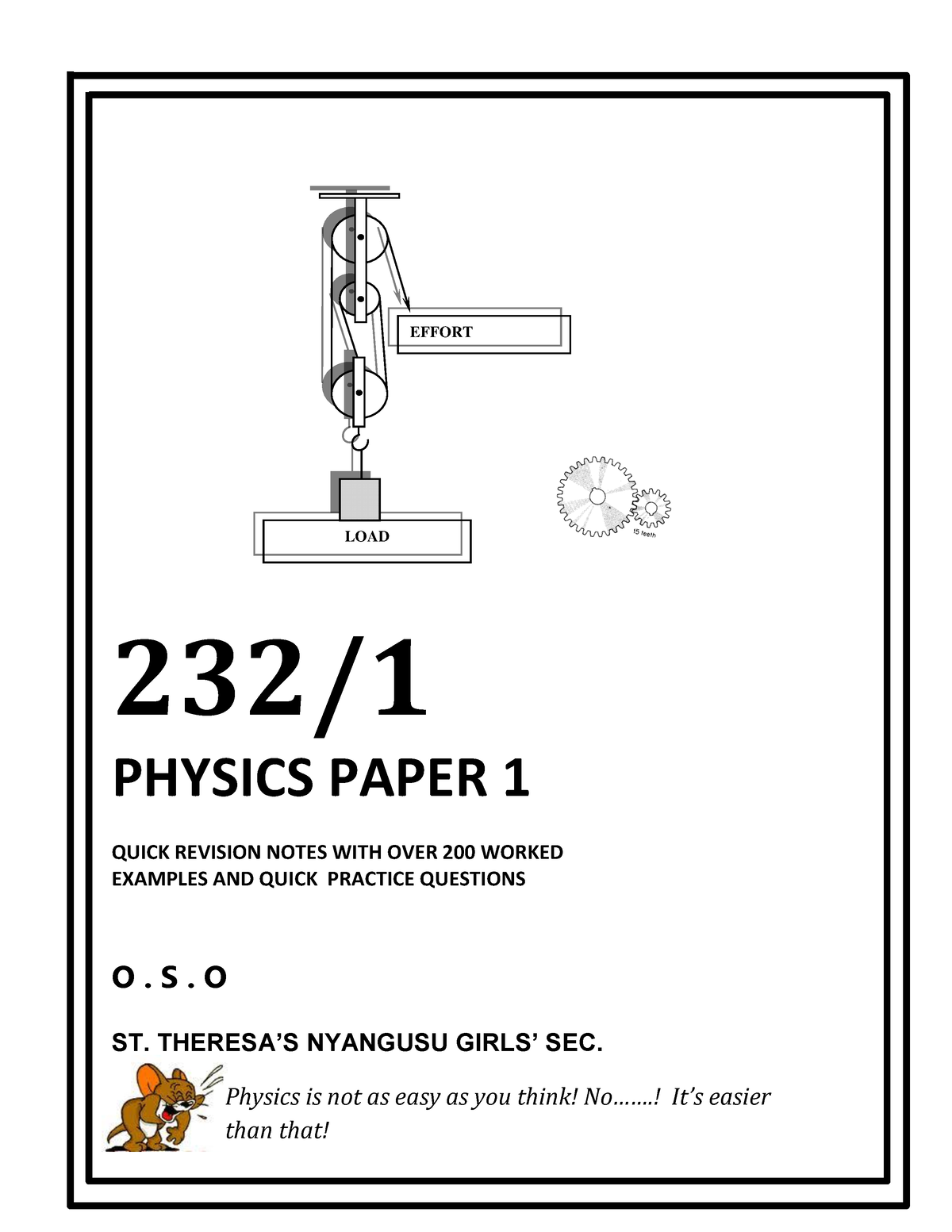 Physics P1 Summarised Notes - 232/ PHYSICS PAPER 1 QUICK REVISION NOTES ...