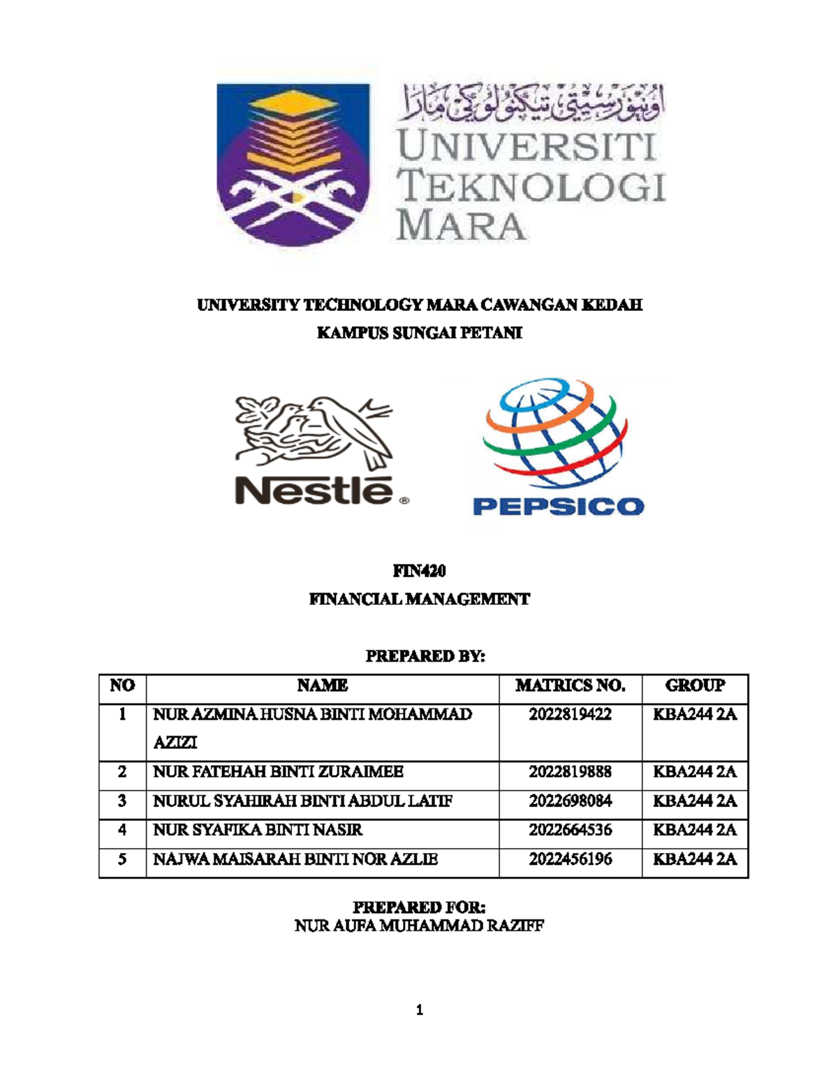 Assignment individual - UNIVERSITI TEKNOLOGI MARA UNIVERSITY TECHNOLOGY ...