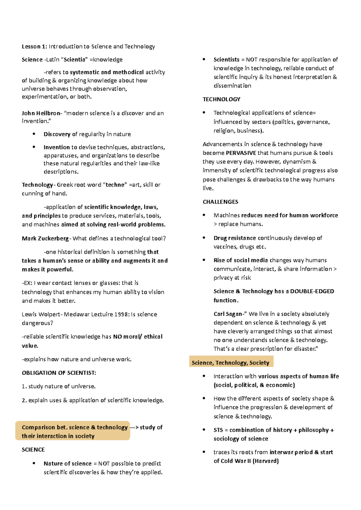 Sts Lesson 1 Technology And Science Science Technology And Sts Lesson 1 Technology And Science Science Technology And