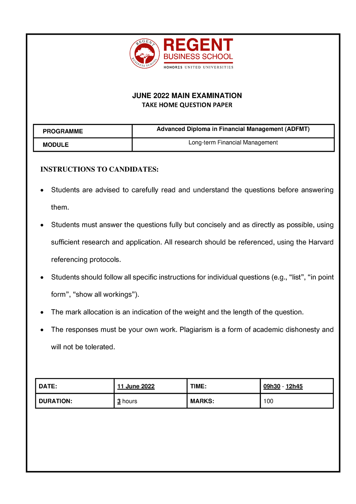 term paper topics for financial management