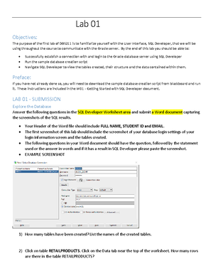 Assigment 1 - SQL BASIS - Introduction to Database and SQL (BIA 5002 ...