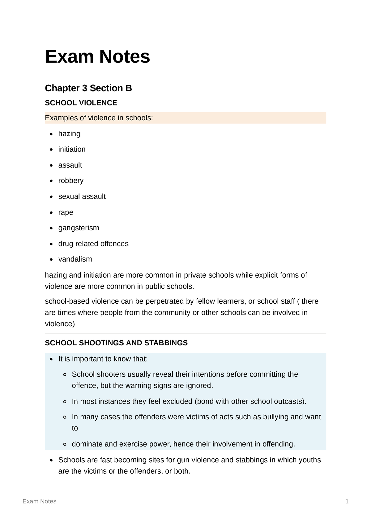 Chap 3 section b - summarises - child and youth misbehaviour in south ...