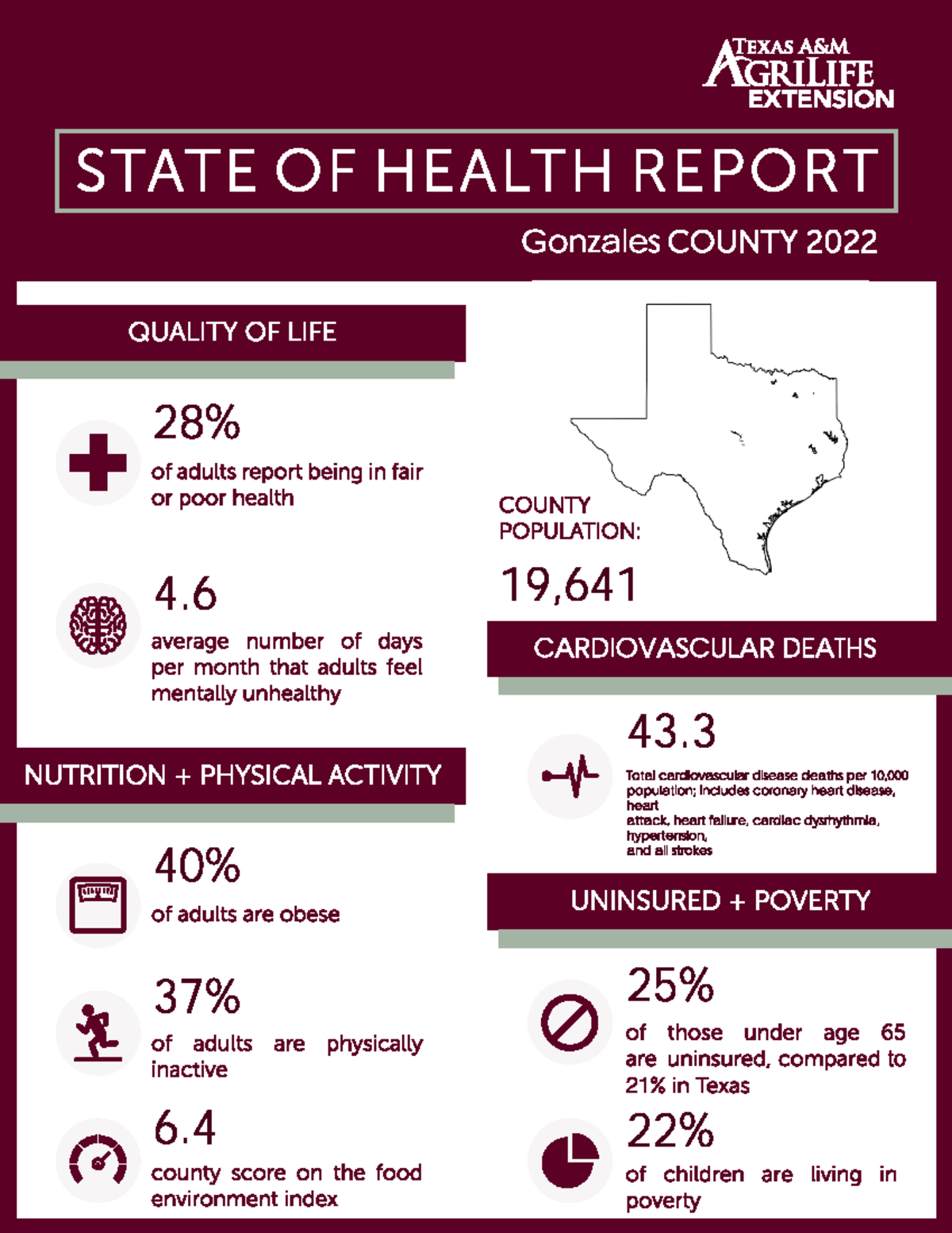 Gonzales county Health Report - PHYSEDU 110 - Studocu