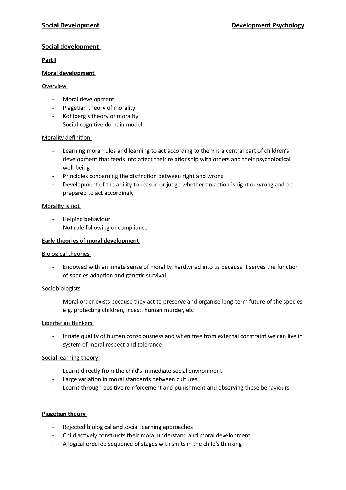 Developmental psychology - social development - Social development Part ...