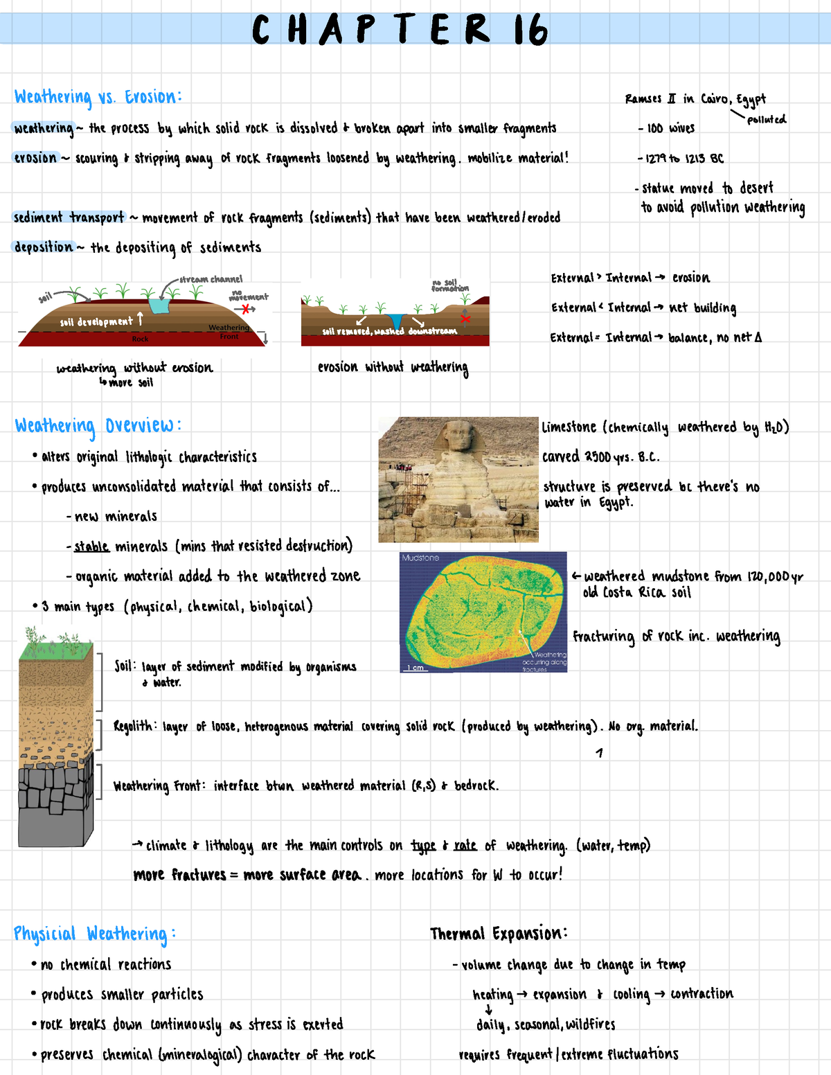 GEOS Chapter 16 Weathering - CHAPTER 16 weatheringvs. Erosion: Ramses ...