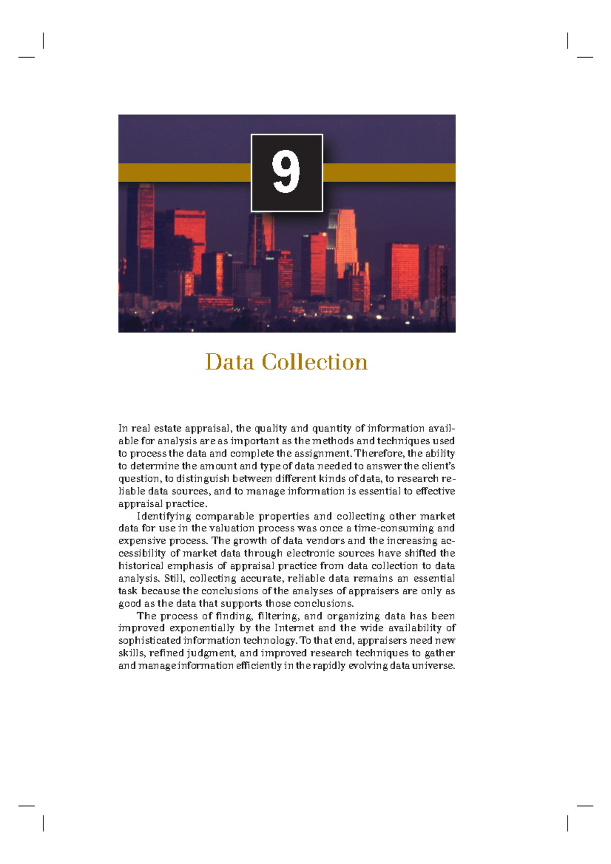 The Appraisal of Real Estate Chap 9 - Data Collection In real estate ...