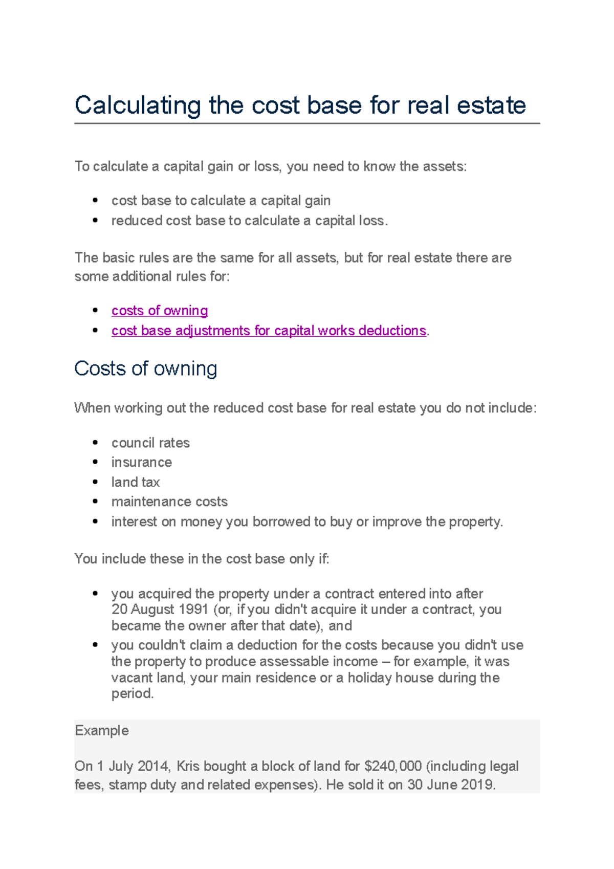 calculating-the-cost-base-for-real-estate-the-basic-rules-are-the