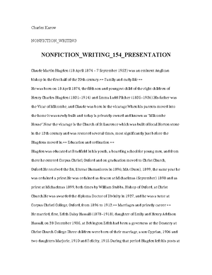Nonfiction Writing 154 Journal - Elaina Sanders NONFICTION_WRITING ...