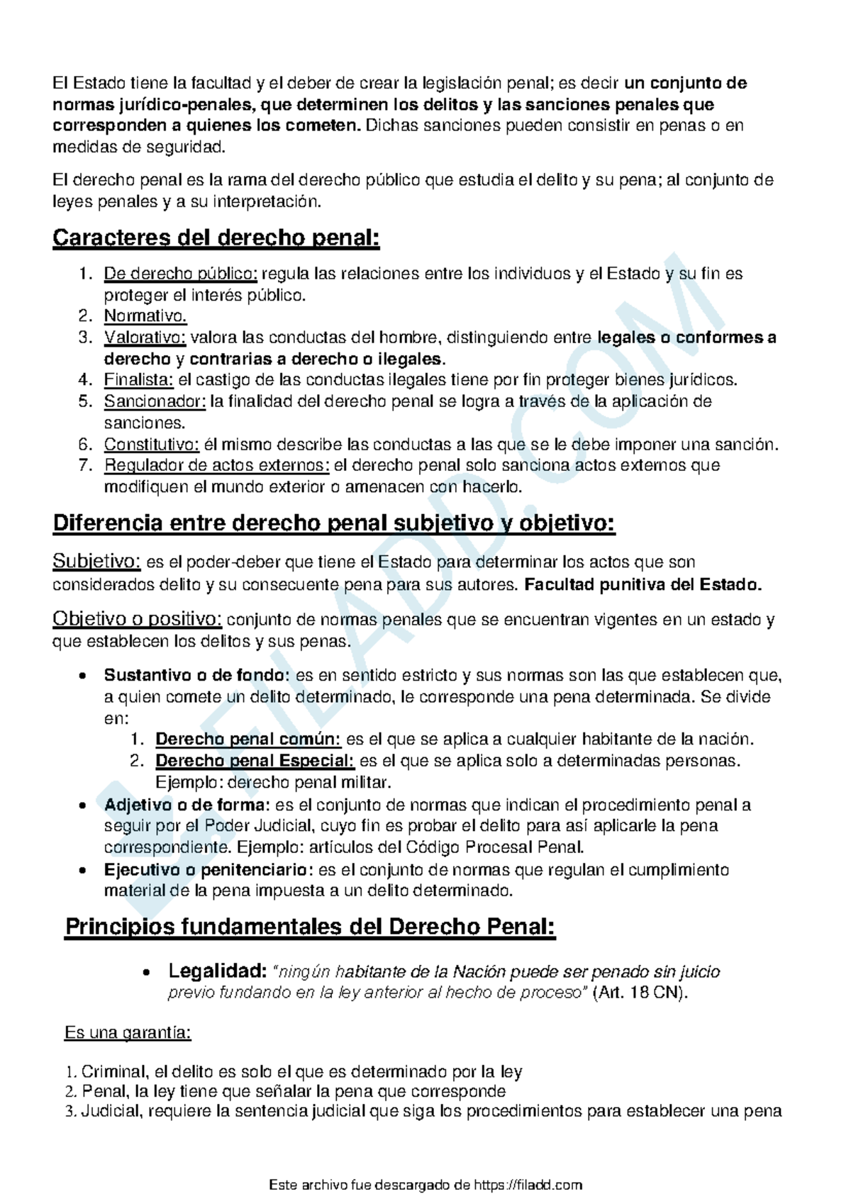 Penal clases 1 y 2 - apuntes - El Estado tiene la facultad y el deber ...