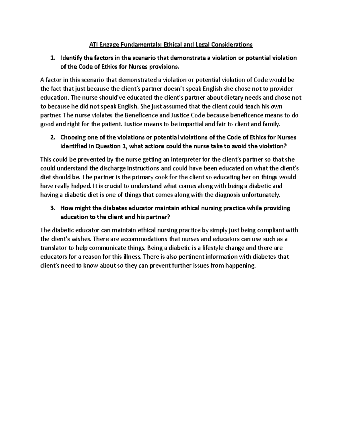Ati Ethical And Legal Considerations - 1hoh9l0