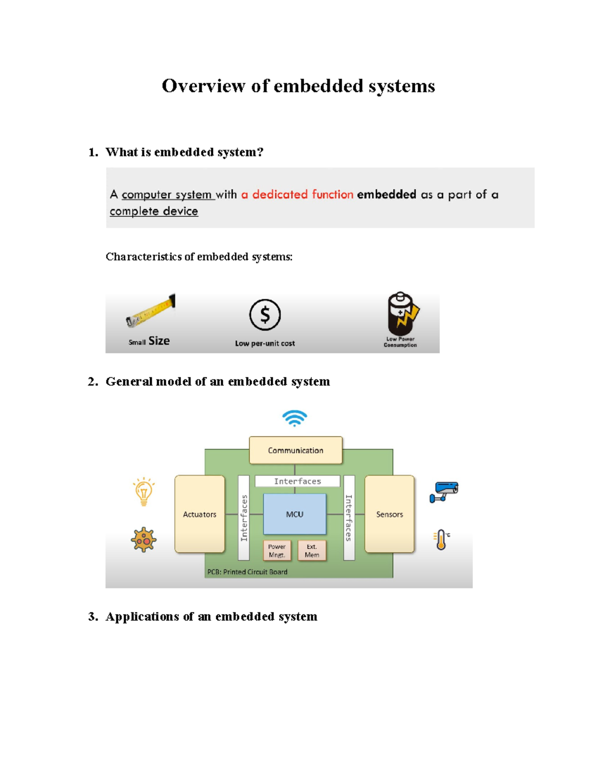 Overview of embedded systems - Hoá đại cương - Overview of embedded ...