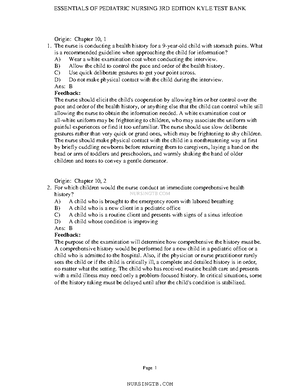 Chapter 13 - Practice Questions - NURSINGTB Page 1 Origin: Chapter 13 ...