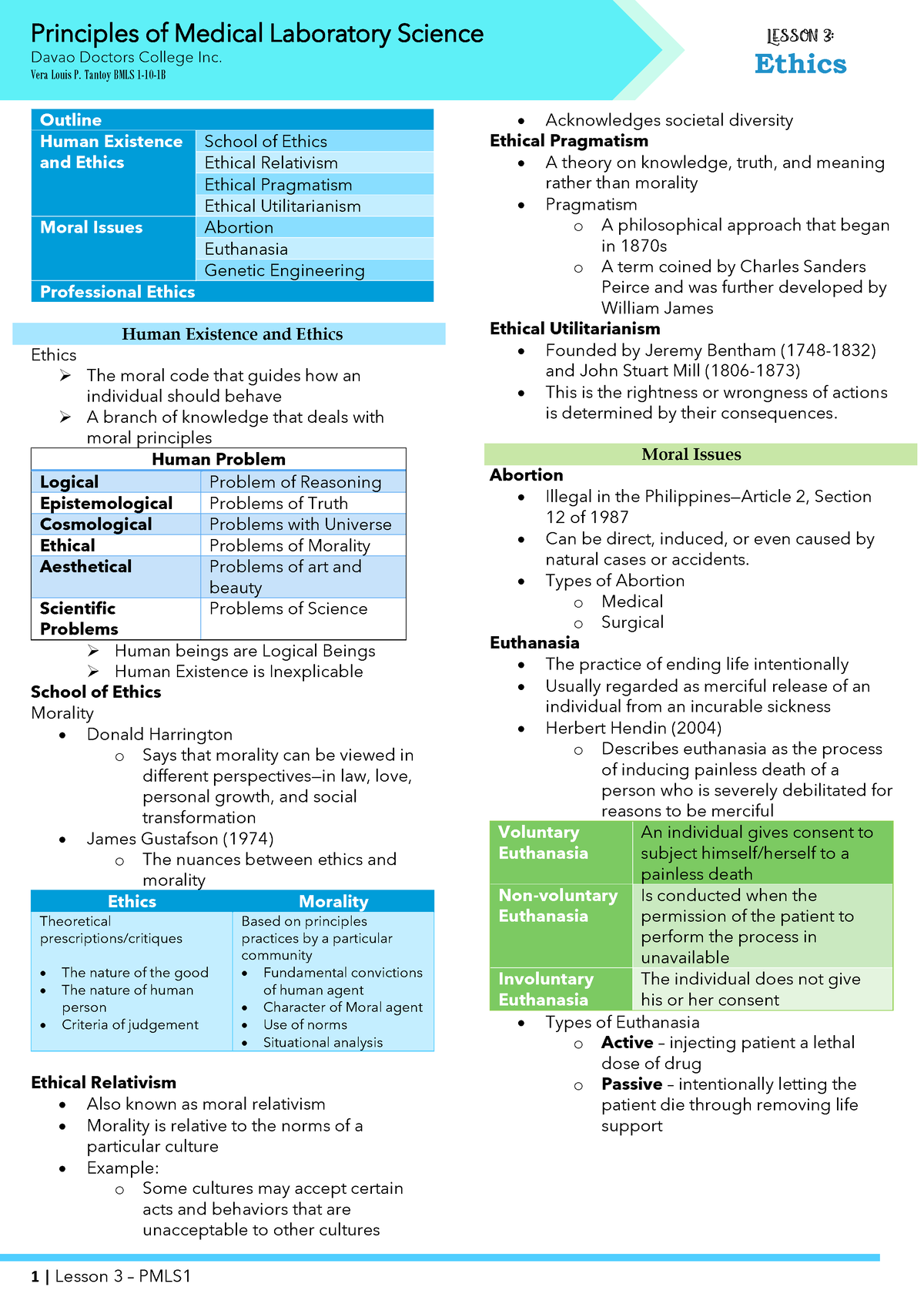 PMLS 1 Lesson 3 - PMLS 1 - Principles of Medical Laboratory Science ...