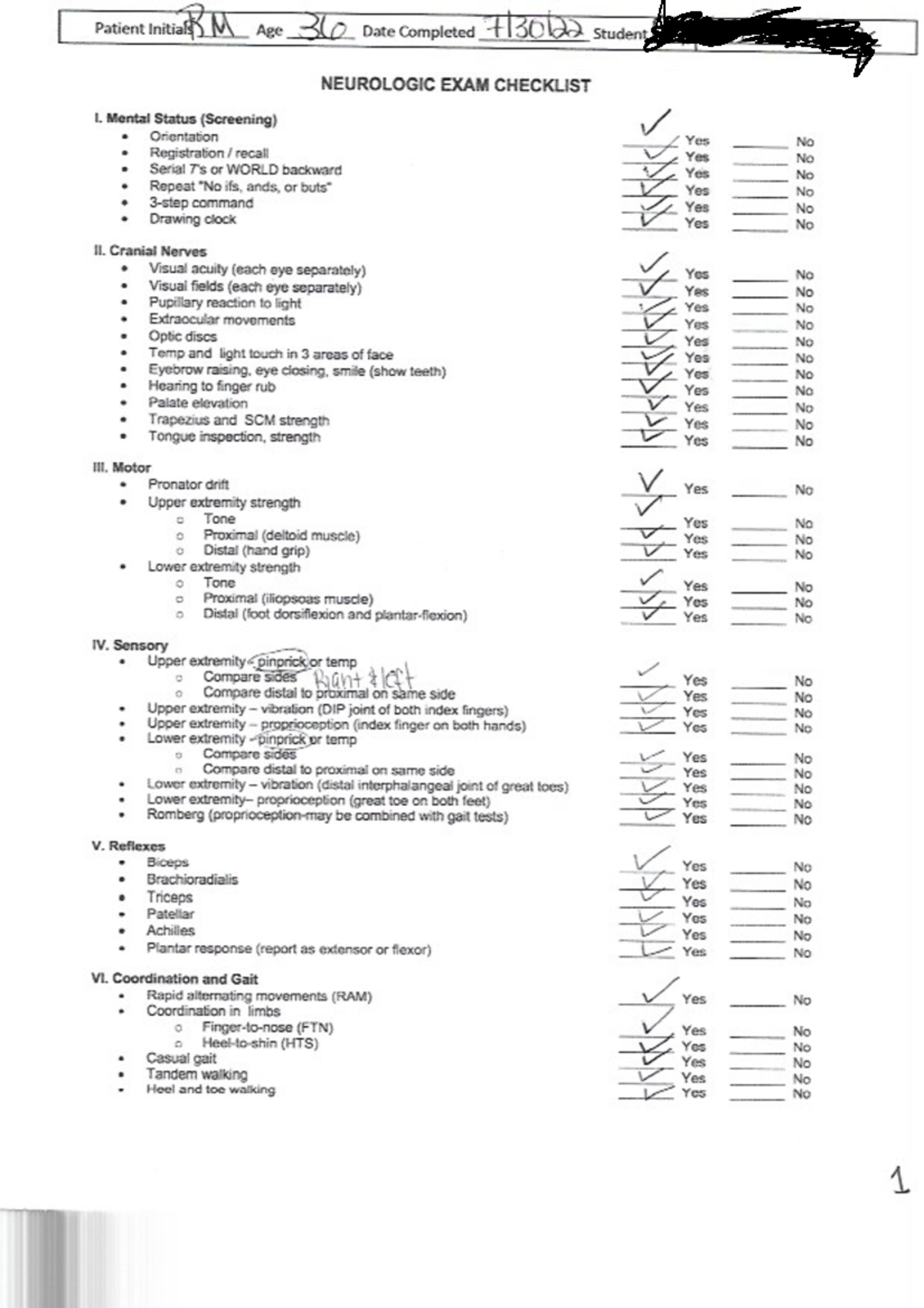 Week 4 Neurological Assessment Form NR304 Studocu