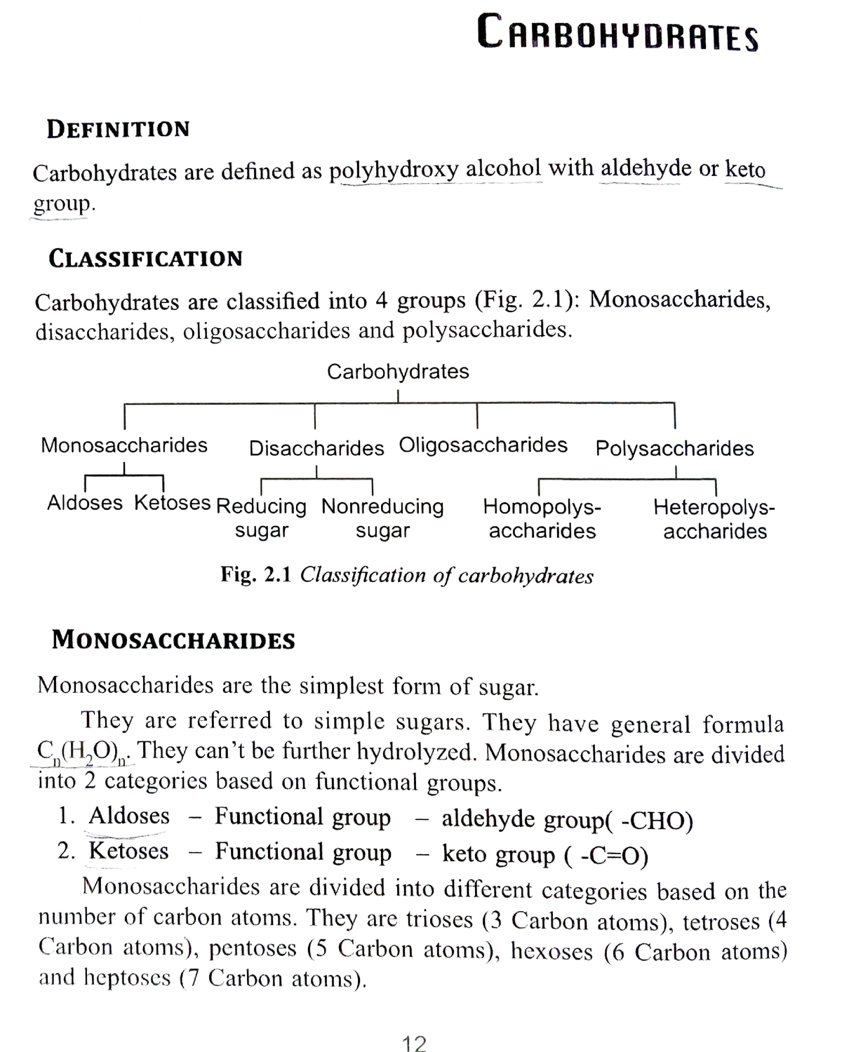 Carbohydrates - Biochemistry Notes - Analytical Biochemistry - Studocu