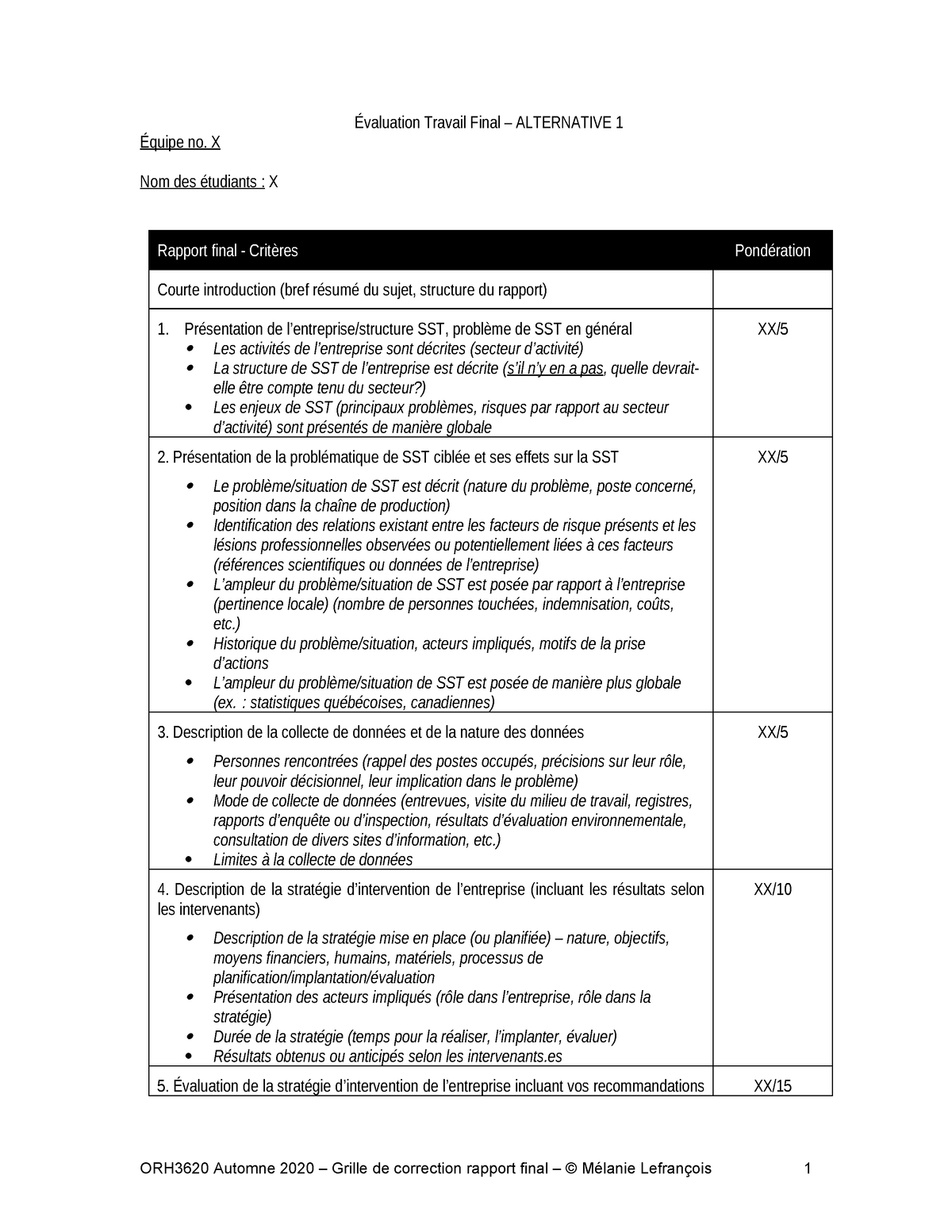 ORH3620-10-2021A- Tfinal Grillecorrection - Évaluation Travail Final ...