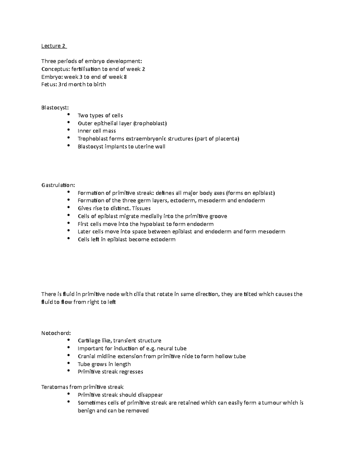 Lecture 2-1 - Lecture 2 Three periods of embryo development: Conceptus ...