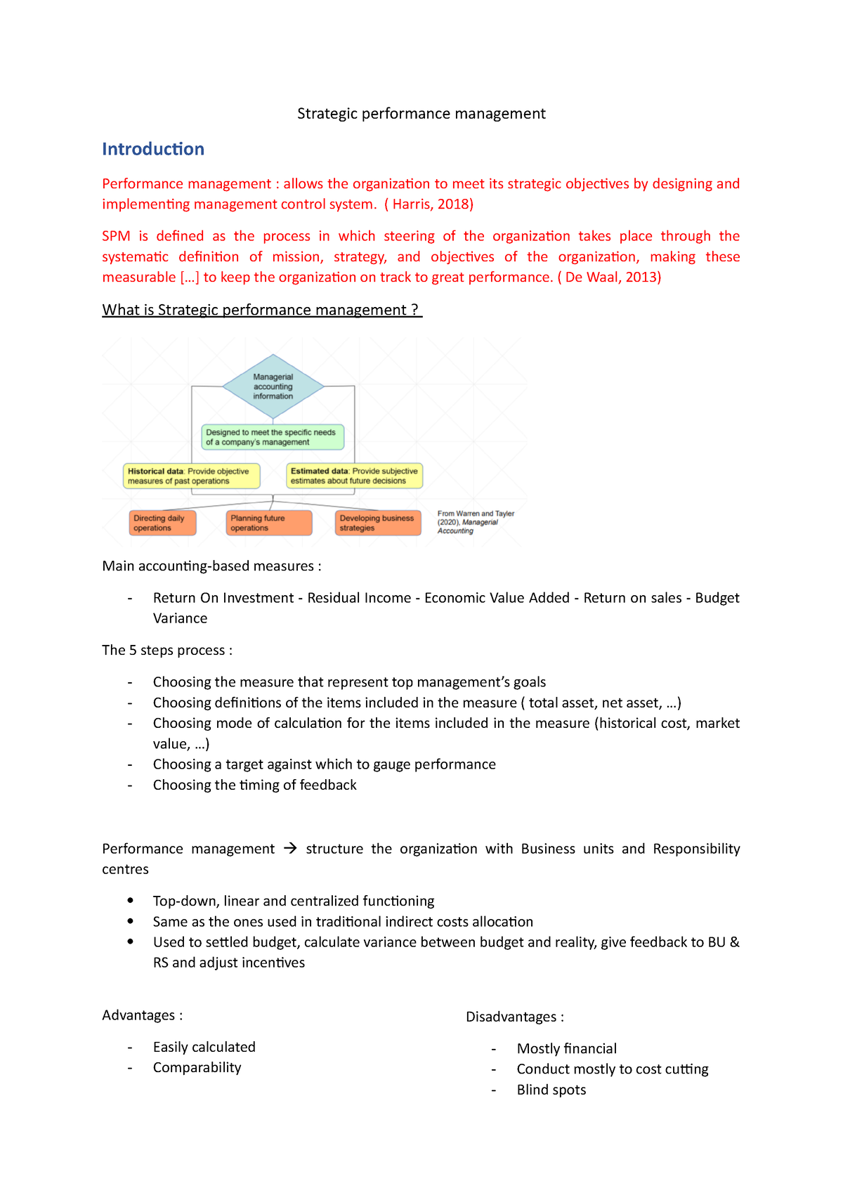 Strategic Performance Management - Strategic Performance Management 