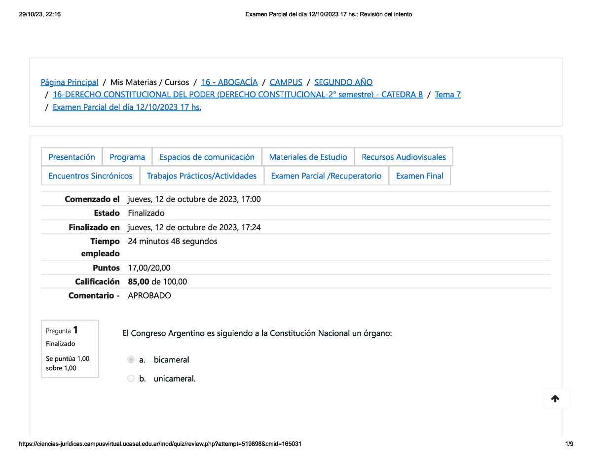 Parcial Diego - Eeeeeeeeeeeeeeeeeeeeeeee - Derecho Constitucional Del ...