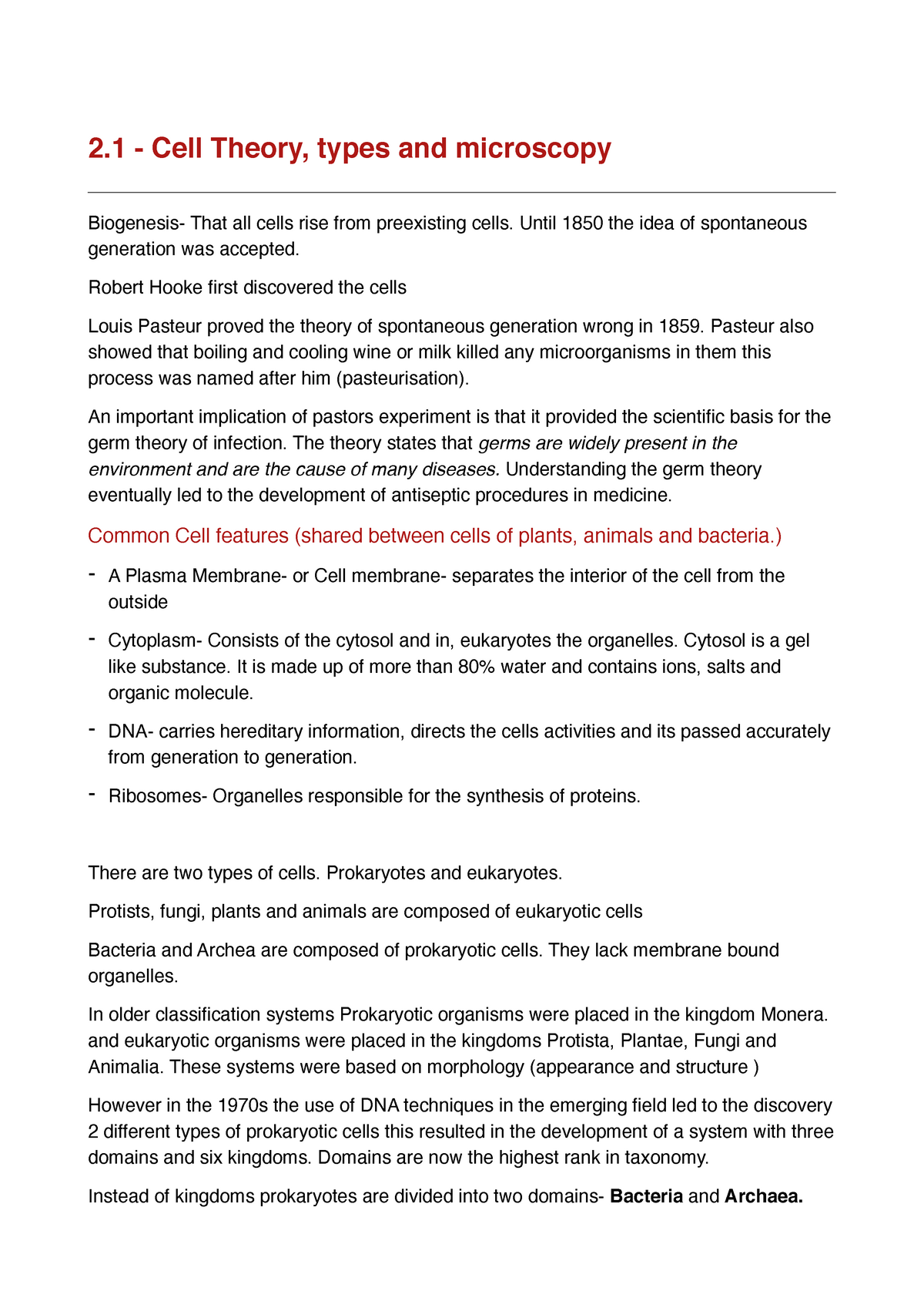 Cells U1 2 Cell Theory Types And Microscopy Biogenesis That All 