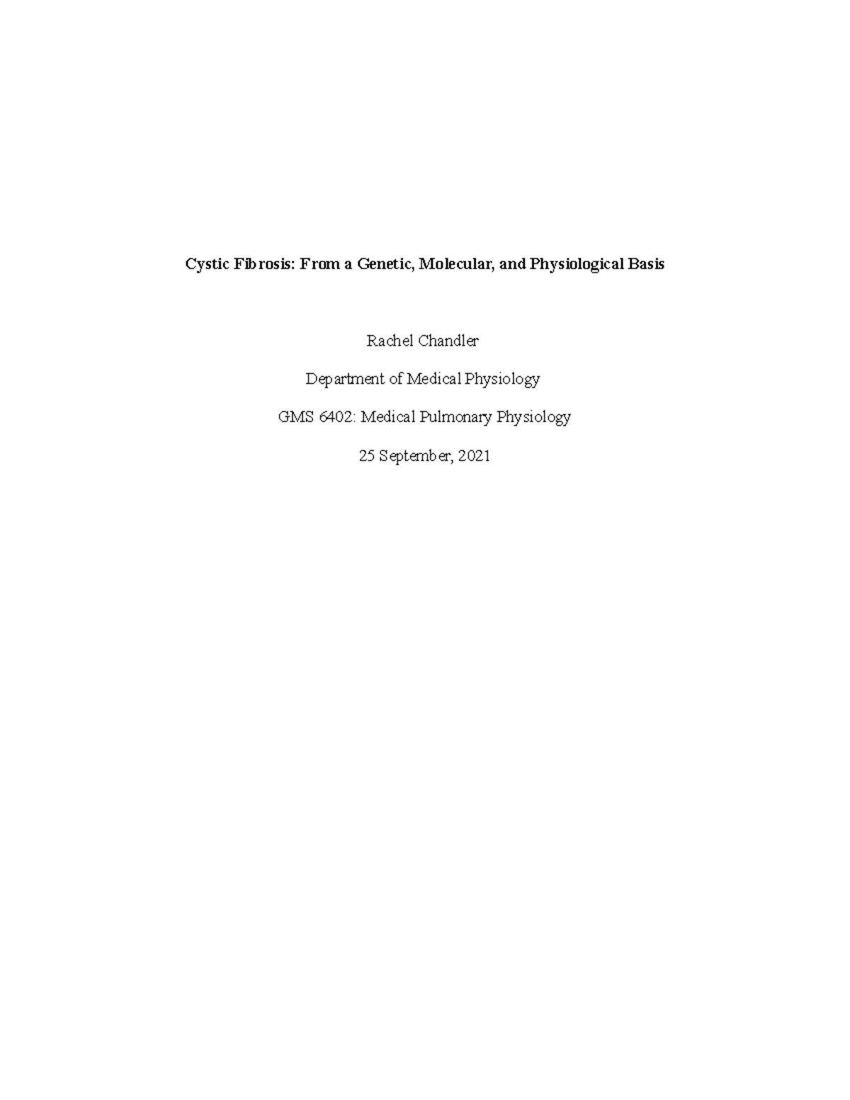 research paper in cystic fibrosis