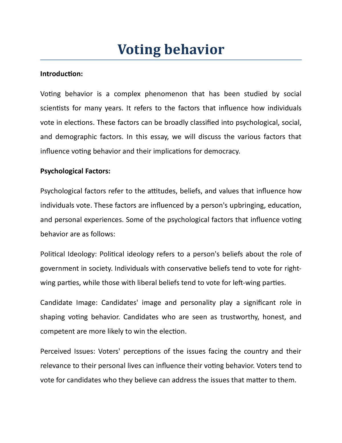 voting-behavior-voting-behavior-introduction-voting-behavior-is-a