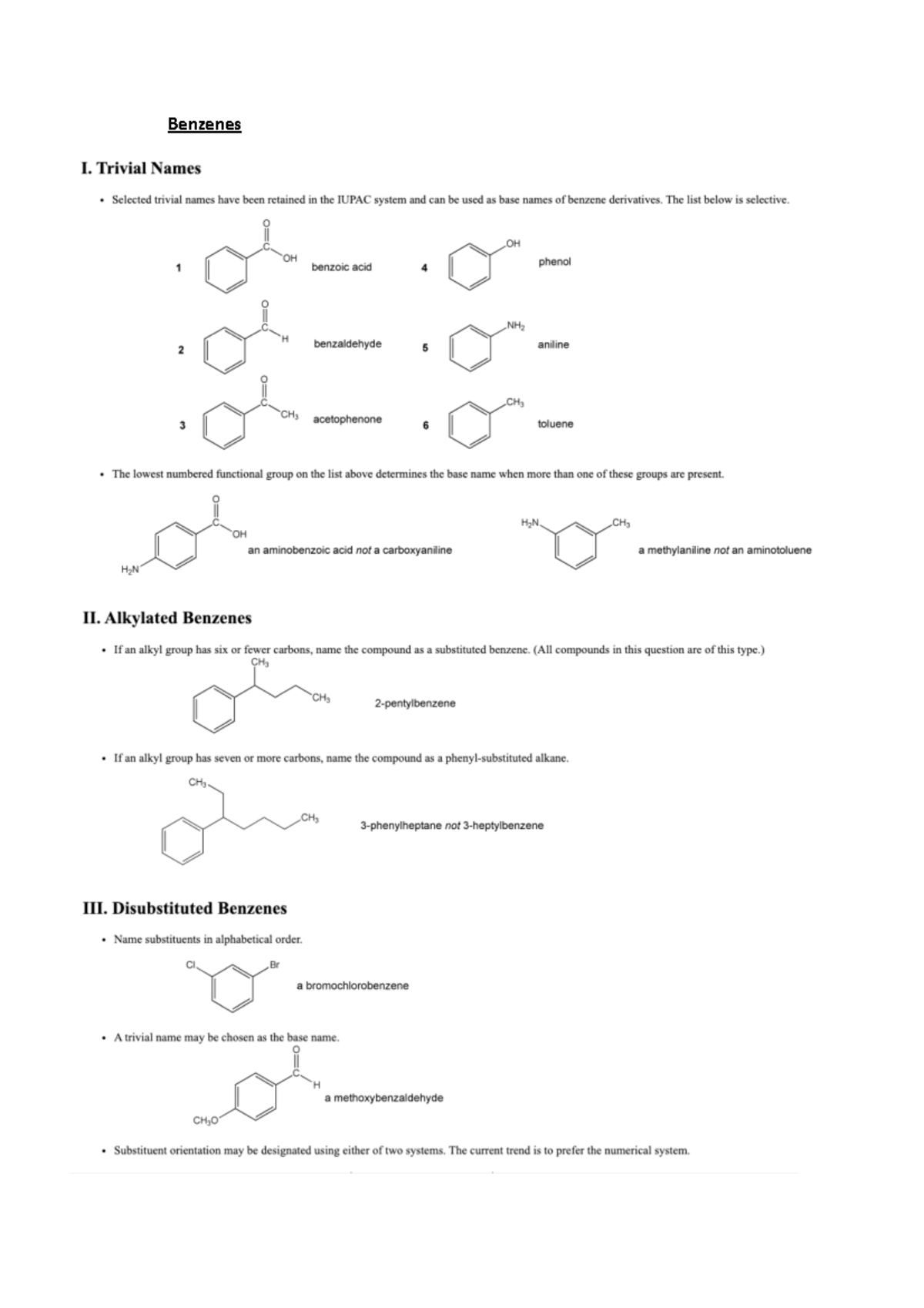 Benzenes - benzene summary - CHEM10003 - Benzenes - Studocu