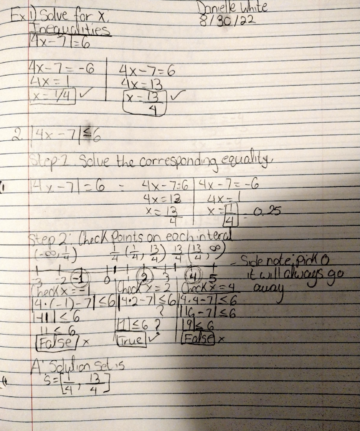 MAT 1375 Lecture Notes - DSolue for X nnelle whte 8/3C/ Ax-1- X x-7= A ...