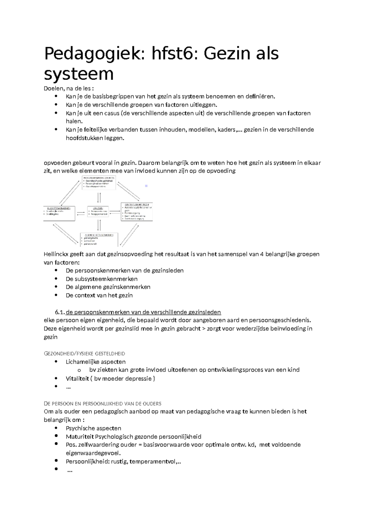 Pedagogiek 6 Het Gezin Als Systeem - Pedagogiek: Hfst6: Gezin Als ...