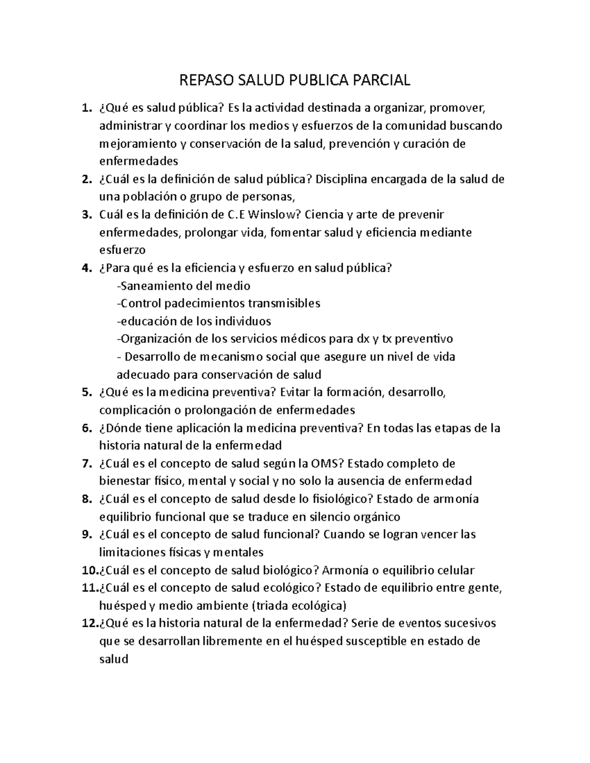 Repaso Salud Parcial Repaso Salud Publica Parcial ¿qué Es Salud Pública Es La Actividad 1423