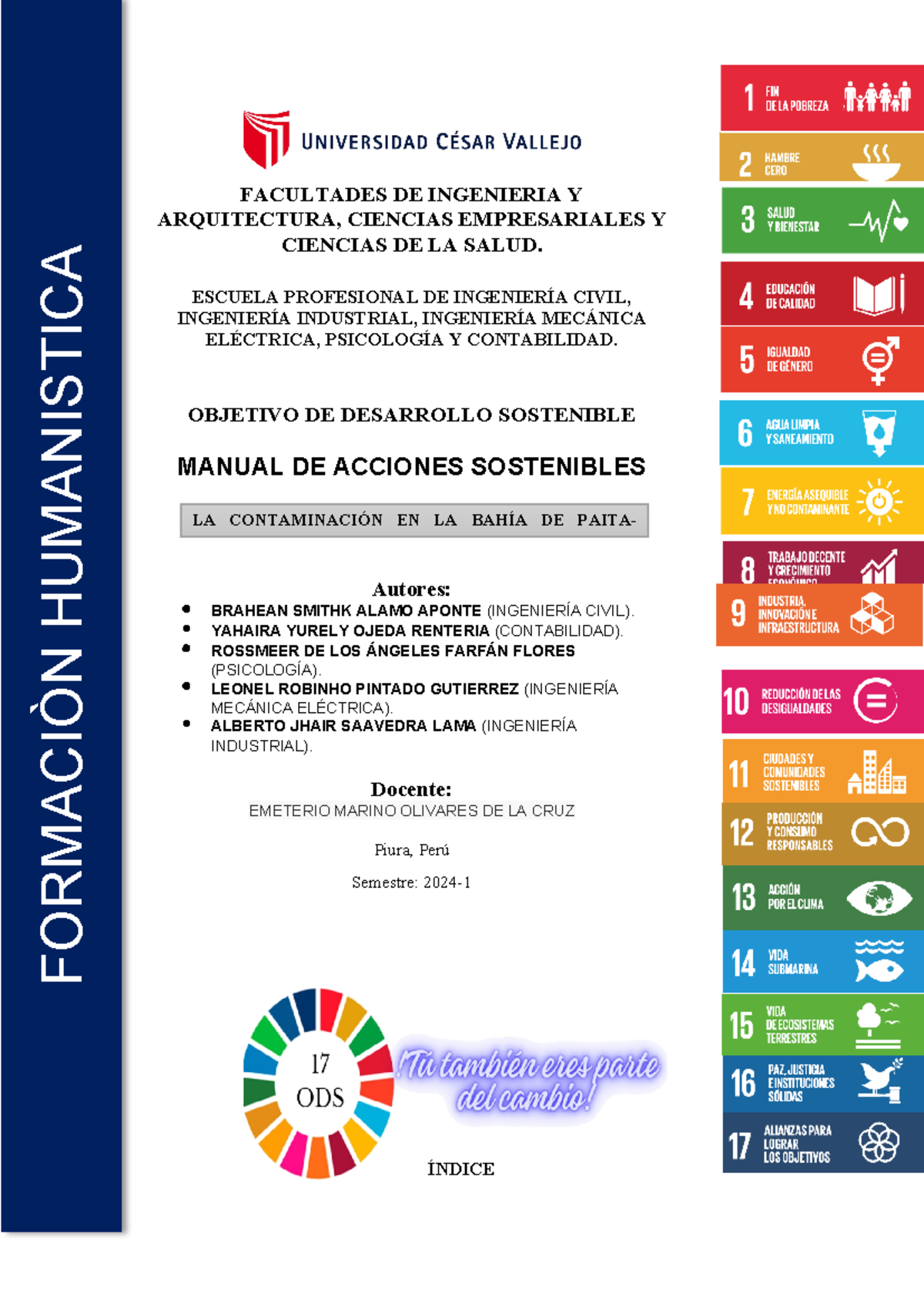 Grupo 8 - Manual de Acciones Sostenibles - LA CONTAMINACIÓN EN LA BAHÍA ...