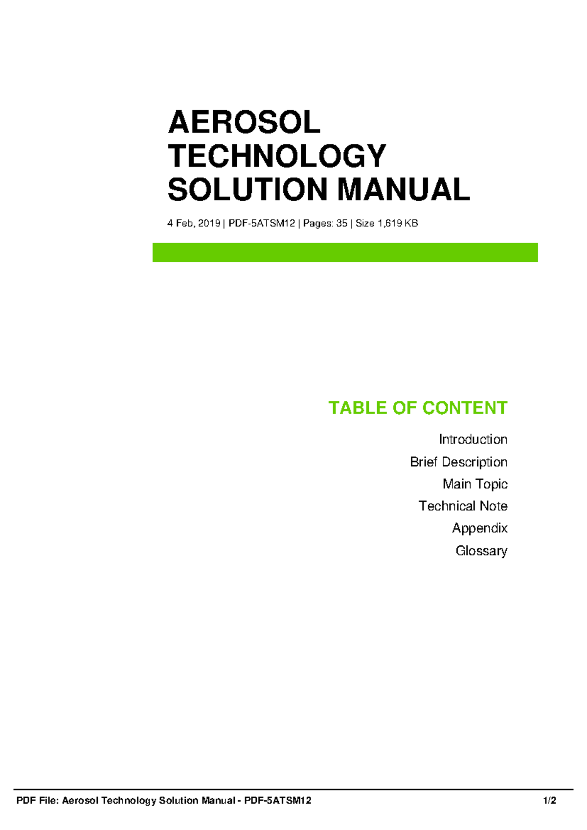 Aerosol technology solution manual u4lpjdtq - PDF File: Aerosol ...