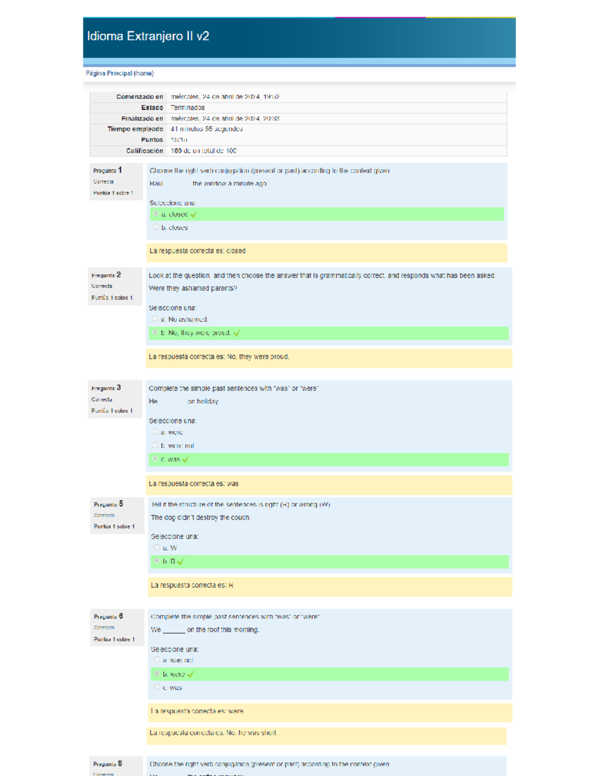 assignment 1 questionnaire u1 uveg idioma extranjero ii