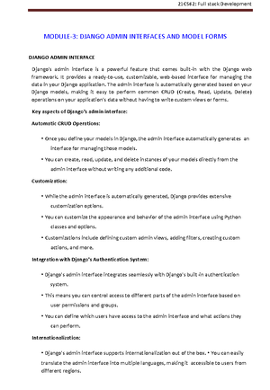 Module 1 - fd notes - MODULE 1 MVC based Web Designing Web development ...