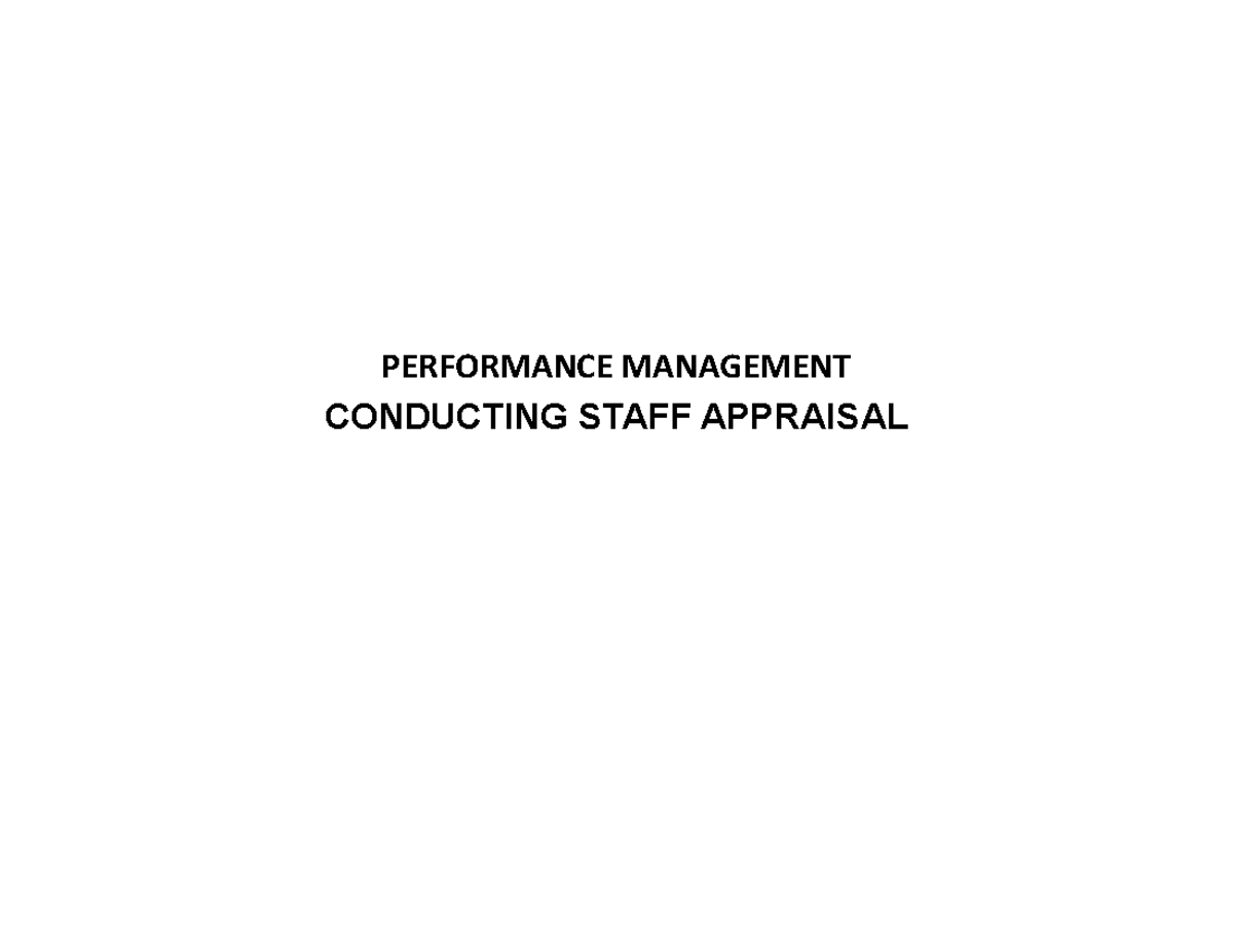 What Does Staff Appraisal Mean