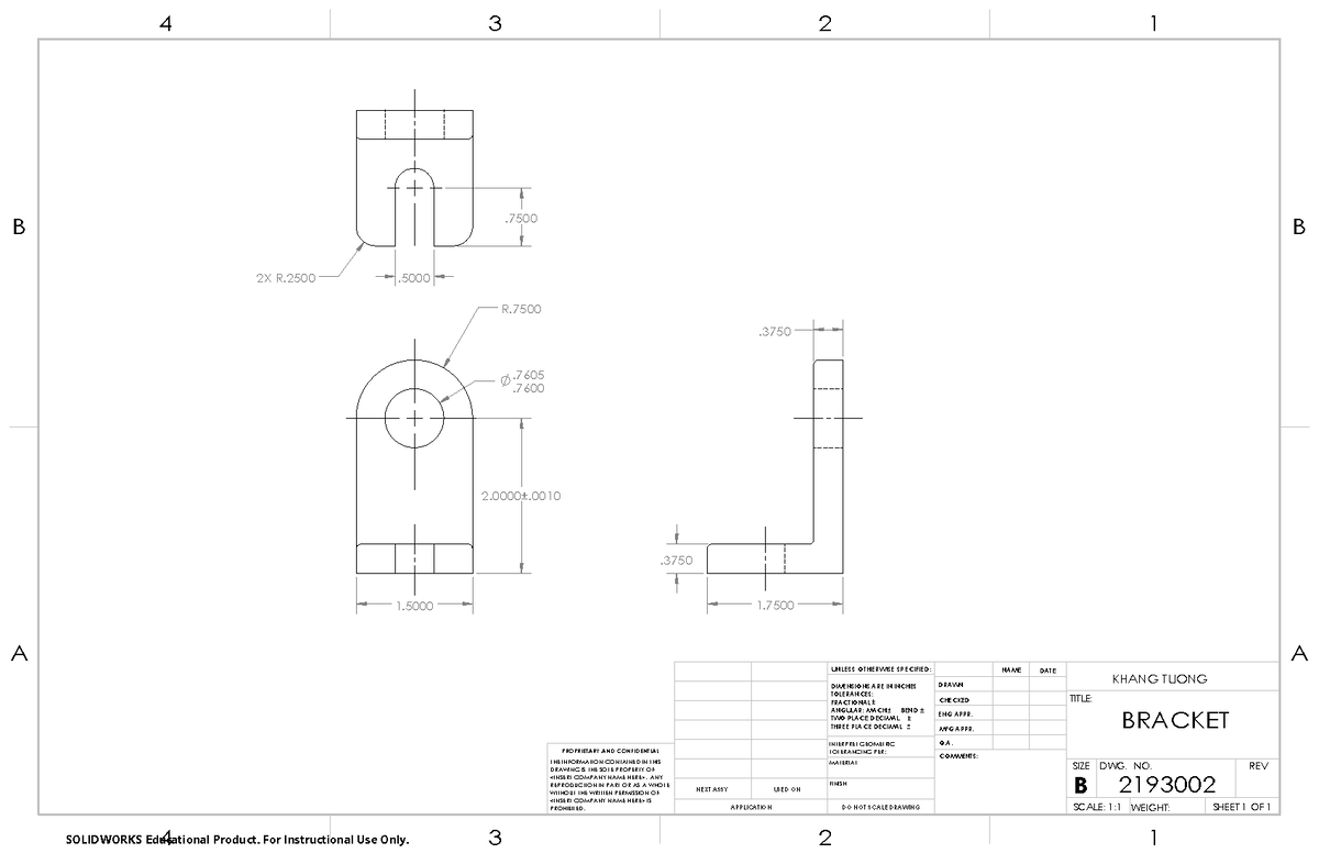 2193002 - Engineering Project - 1. 2±. R. . . 2X R. . 1. . . KHANG ...