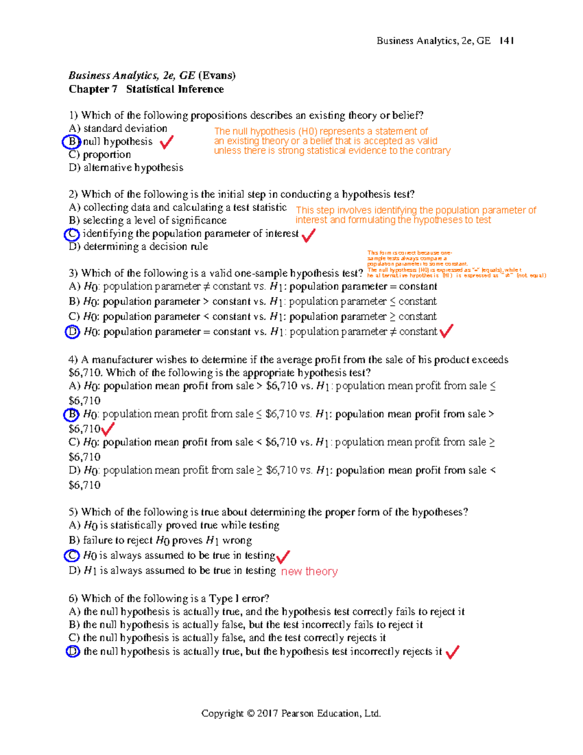 Chapter 7 exercise - Business Analytics, 2e, GE 141 Copyright © 2017 ...