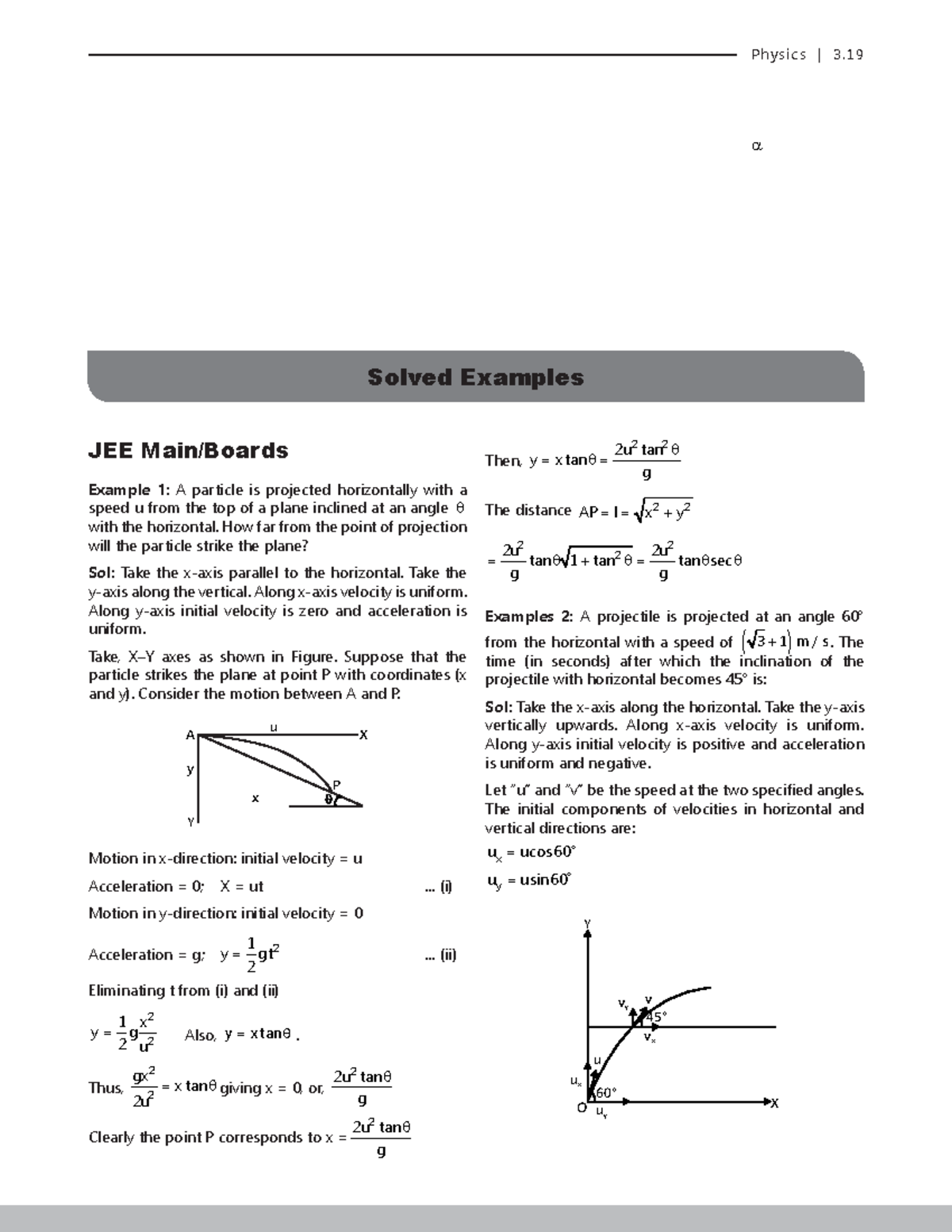 Motion-in-a-PlaneExercise.pdf - Physics | 3. a Solved Examples JEE Main ...