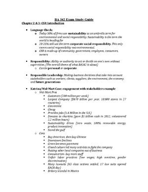 BA 342 Chapter 3 Notes - Lecture Note Ch 3 - BA 342 Chapter 3 Notes ...