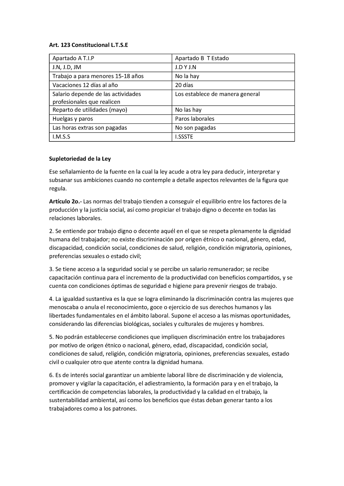 Guia Legis 2 - Guia De Estudio - Art. 123 Constitucional L.T.S Apartado ...